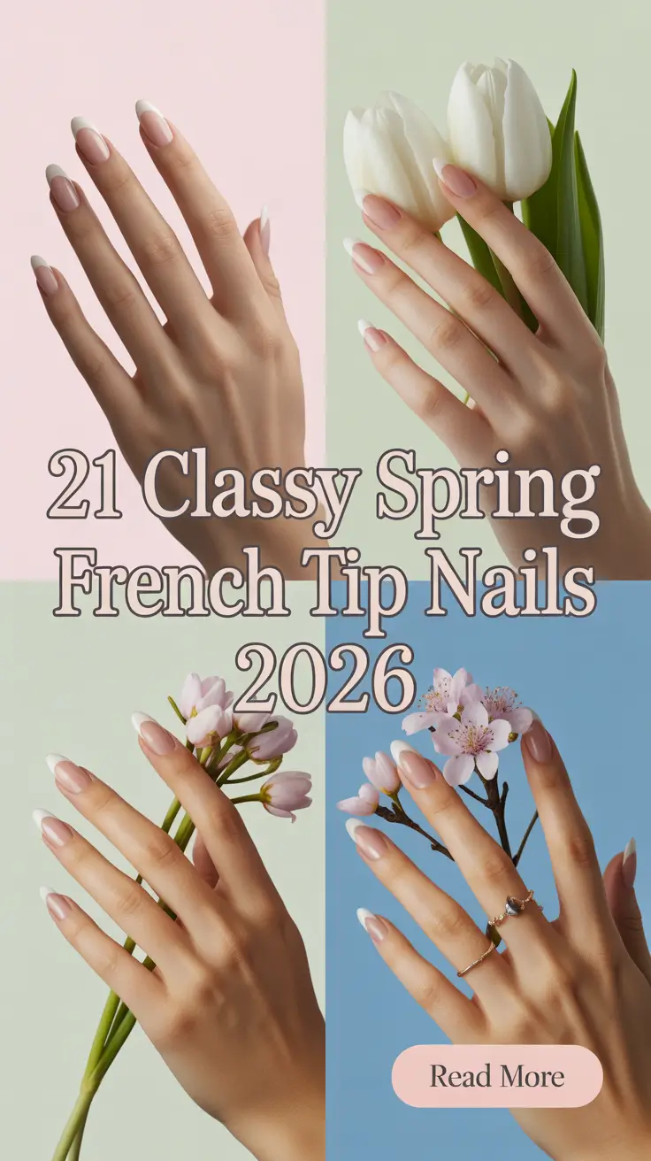 Classy Spring French Tip Nails 2026: Pretty Almond, Square & Pastel Ideas