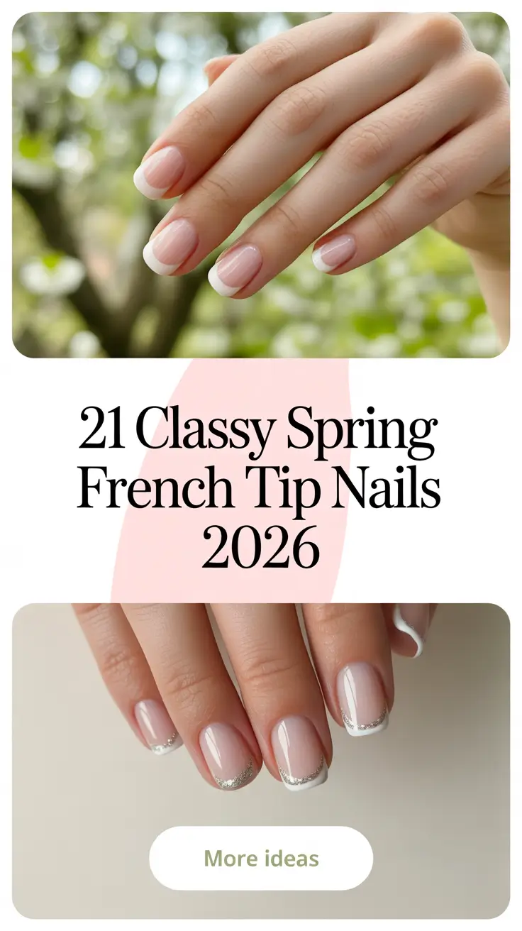 Classy Spring French Tip Nails 2026: Pretty Almond, Square & Pastel Ideas