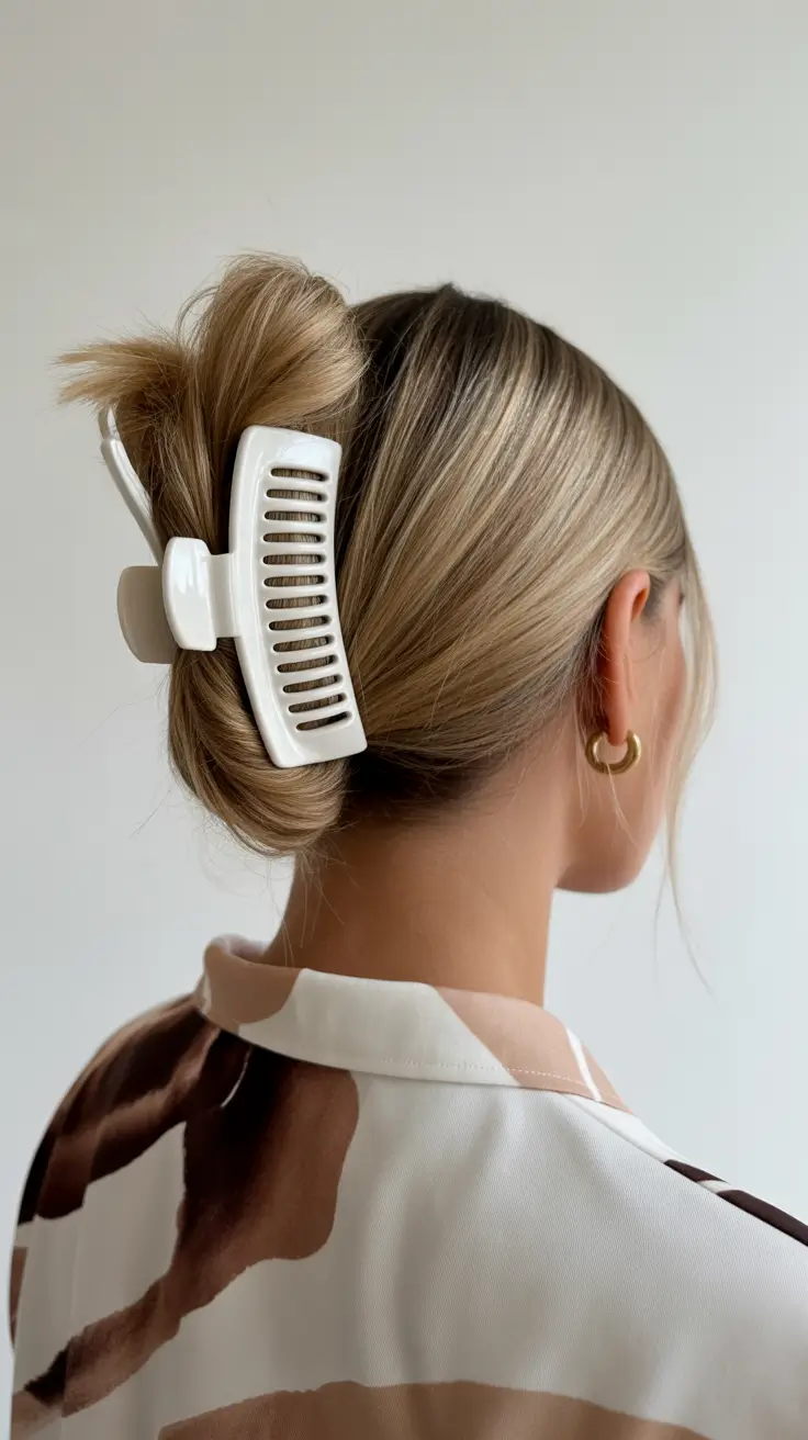 easy spring haircuts 2026 Minimalist Claw Clip Bun