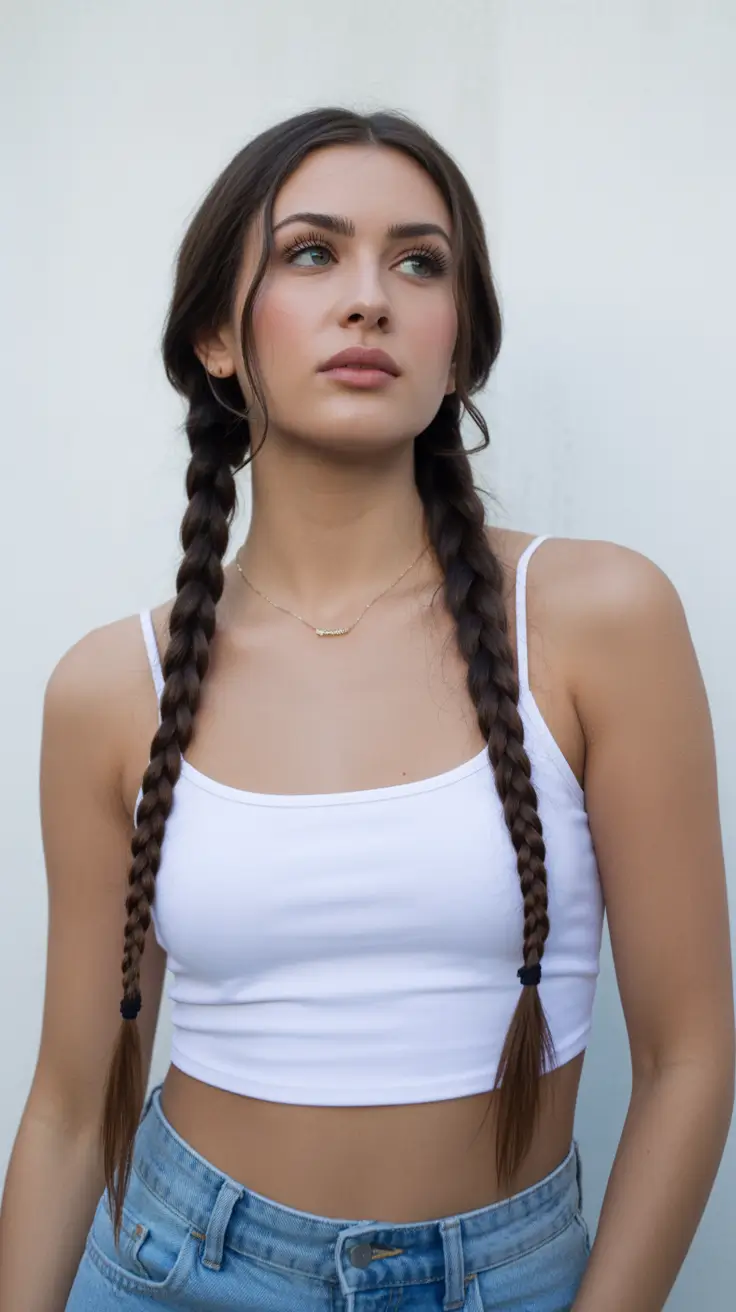 easy spring haircuts 2026 Classic Twin Braids