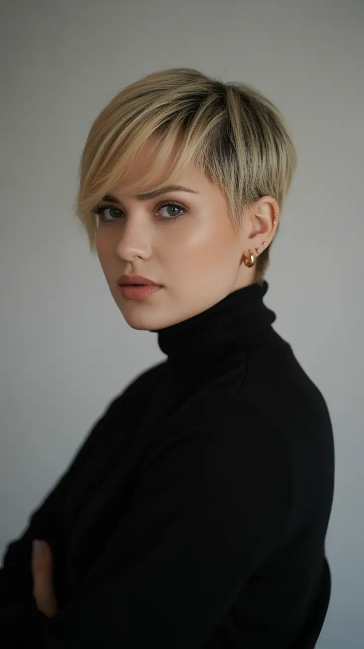 easy spring short haircut 2026 Soft Layered Pixie With Breezy Spring Side Fringe