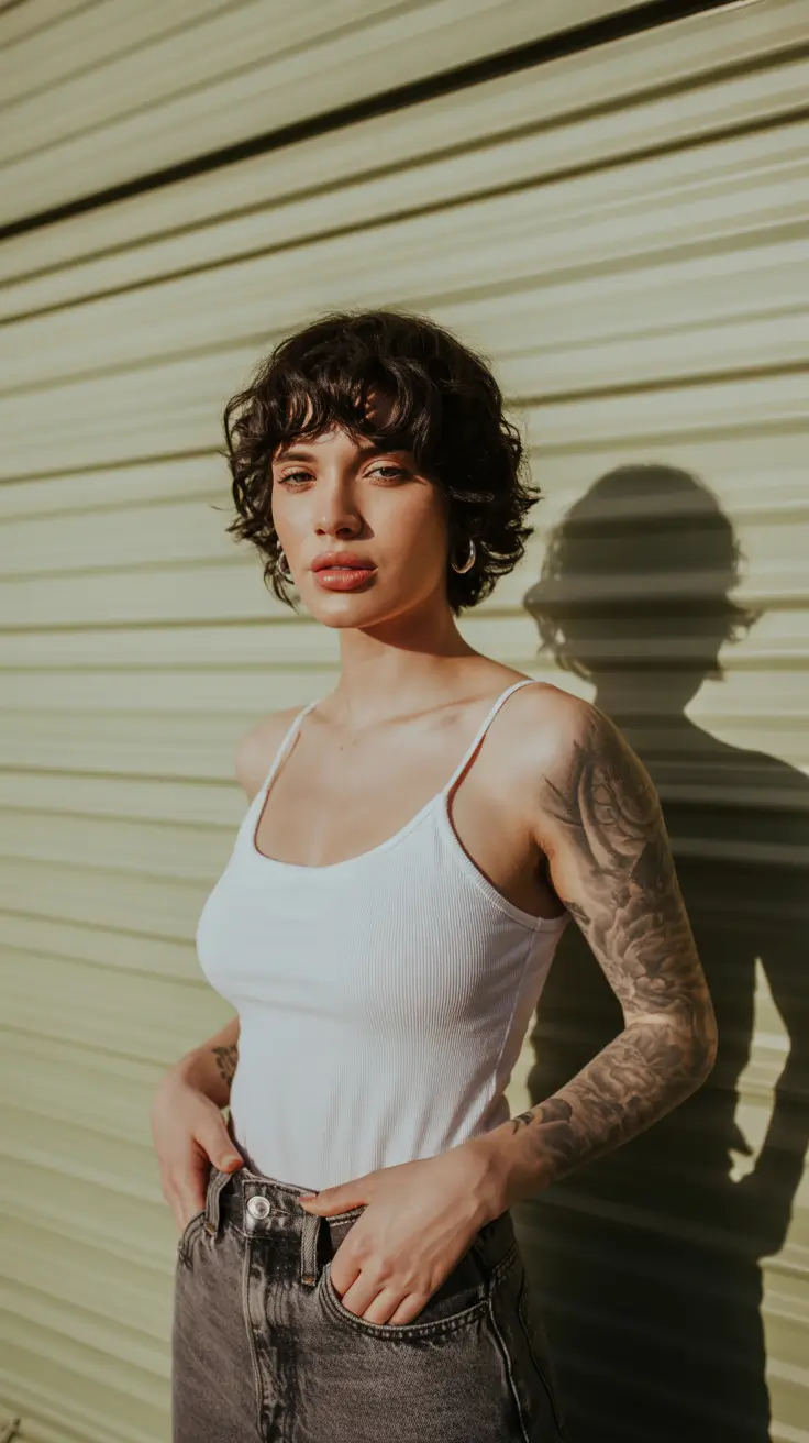 easy spring short haircut 2026 Curly Crop With Sunlit Spring Texture