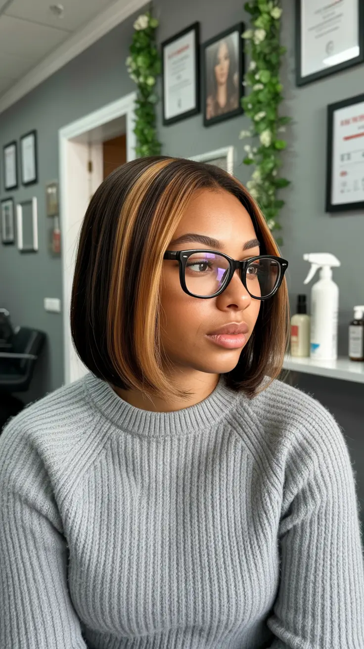 modern spring balayage hair color ideas 2026 Warm Blonde Long Bob Balayage