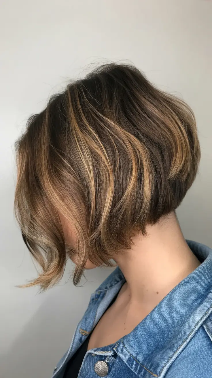 modern spring balayage hair color ideas 2026 Layered Brunette with Caramel Highlights