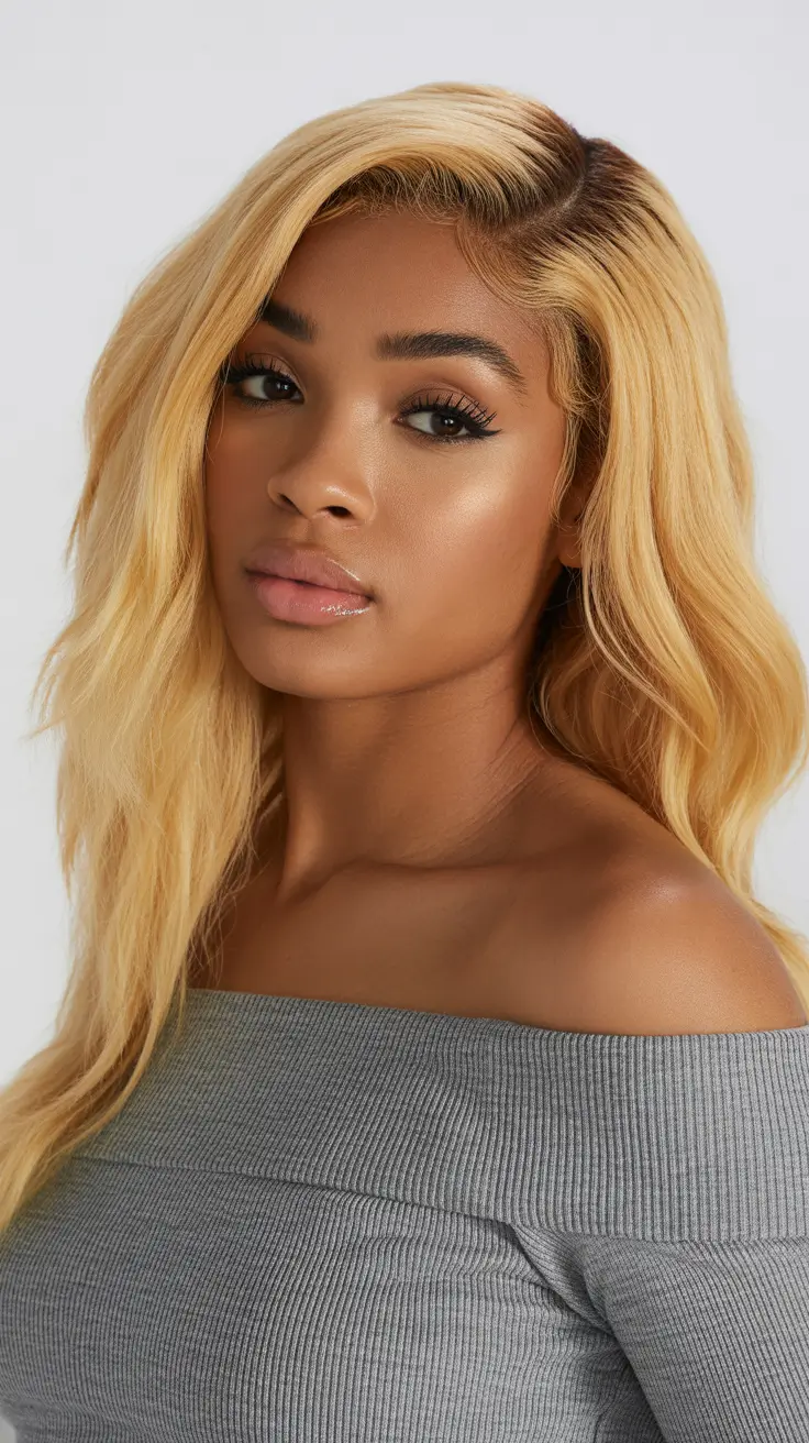 spring hair color for dark skin 2026 Warm Honey Sculpted Layers