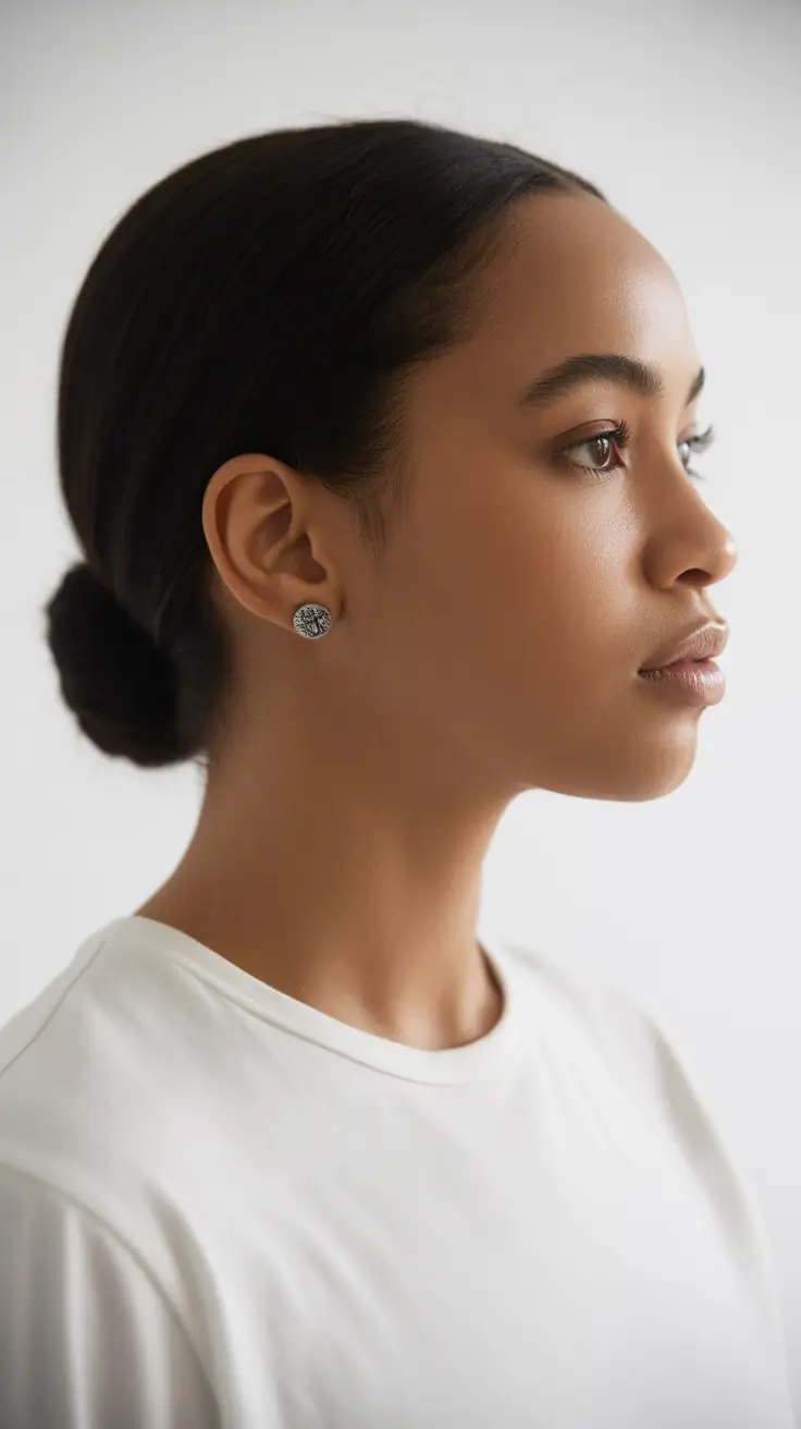 spring hair color for dark skin 2026 Classic Satin-Low Bun Cocoa Shade