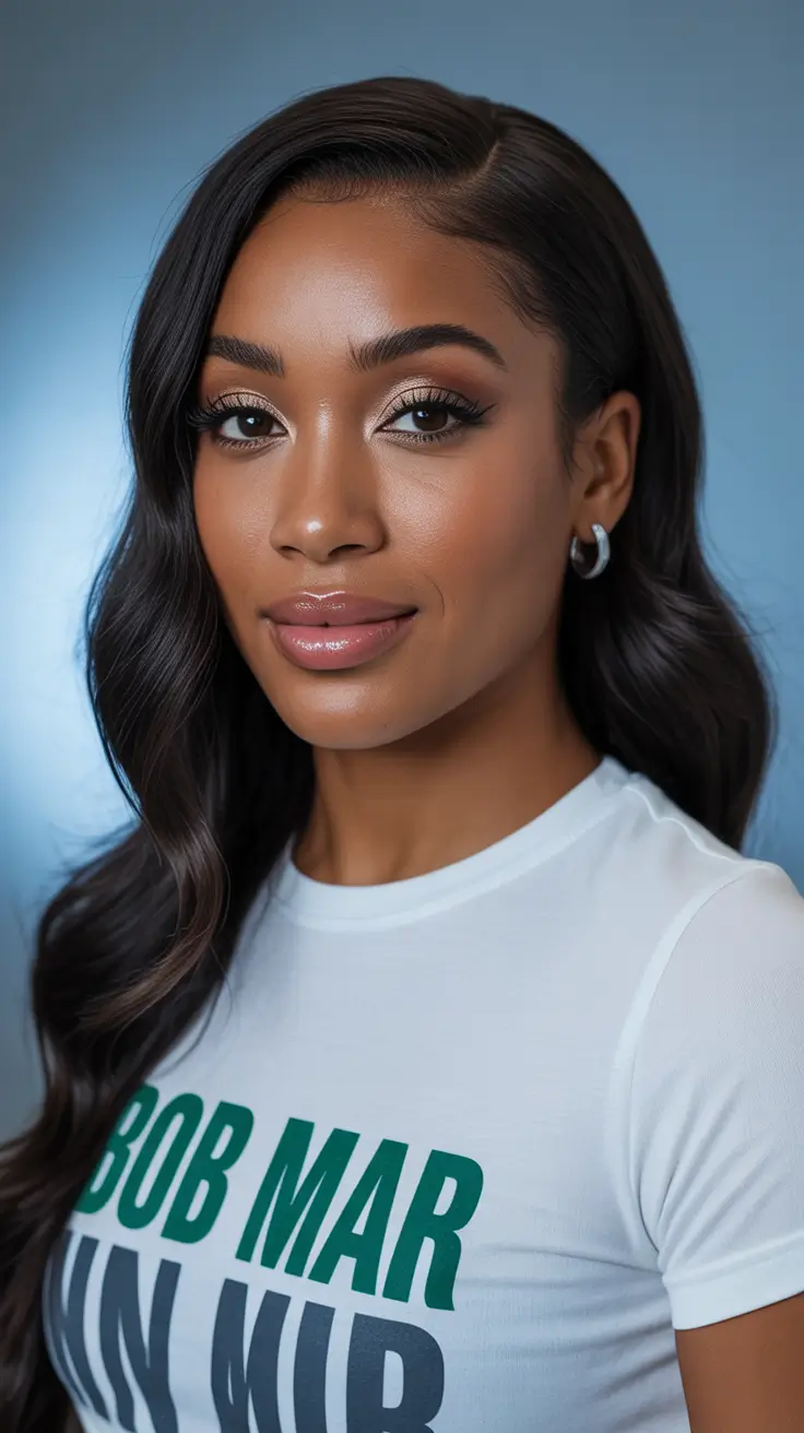 spring hair color for dark skin 2026 Glossy Espresso S-Waves