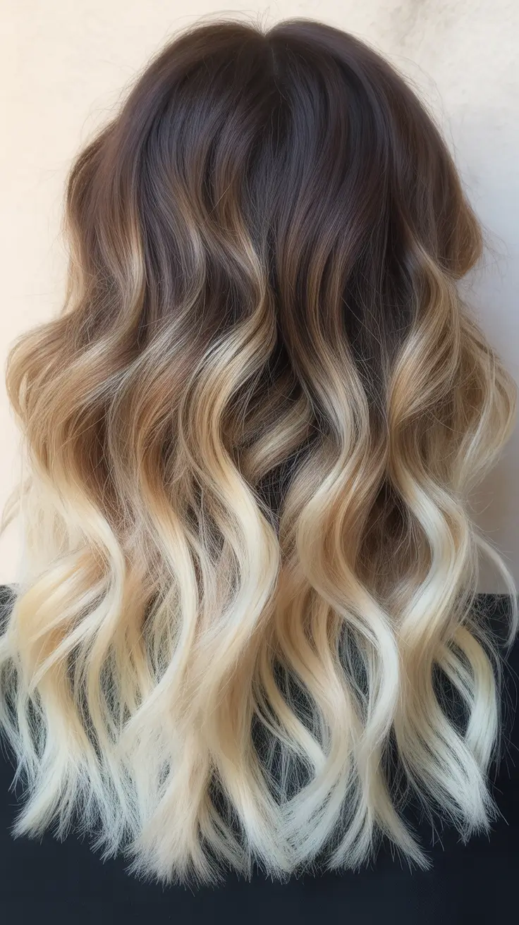 natural spring ombre hair color 2026 High-Contrast Blonde Ombre With Soft Movement