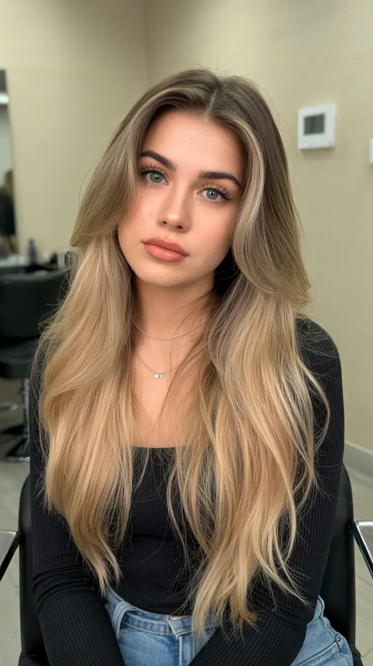 natural spring ombre hair color 2026 Soft Neutral Ombre With Face-Framing Light