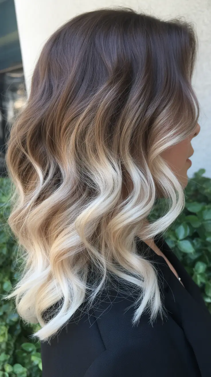 natural spring ombre hair color 2026 Soft Brunette Ombre With Creamy Blonde Ends