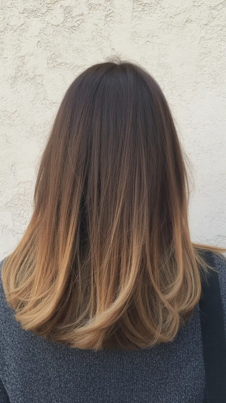 natural spring ombre hair color 2026 Natural Brunette Ombre With Soft Golden Lift