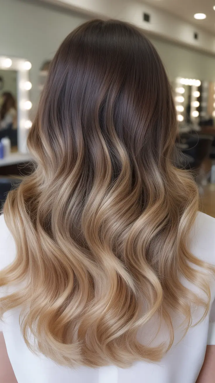 natural spring ombre hair color 2026 Natural Brunette Ombre With Honeyed Dimension