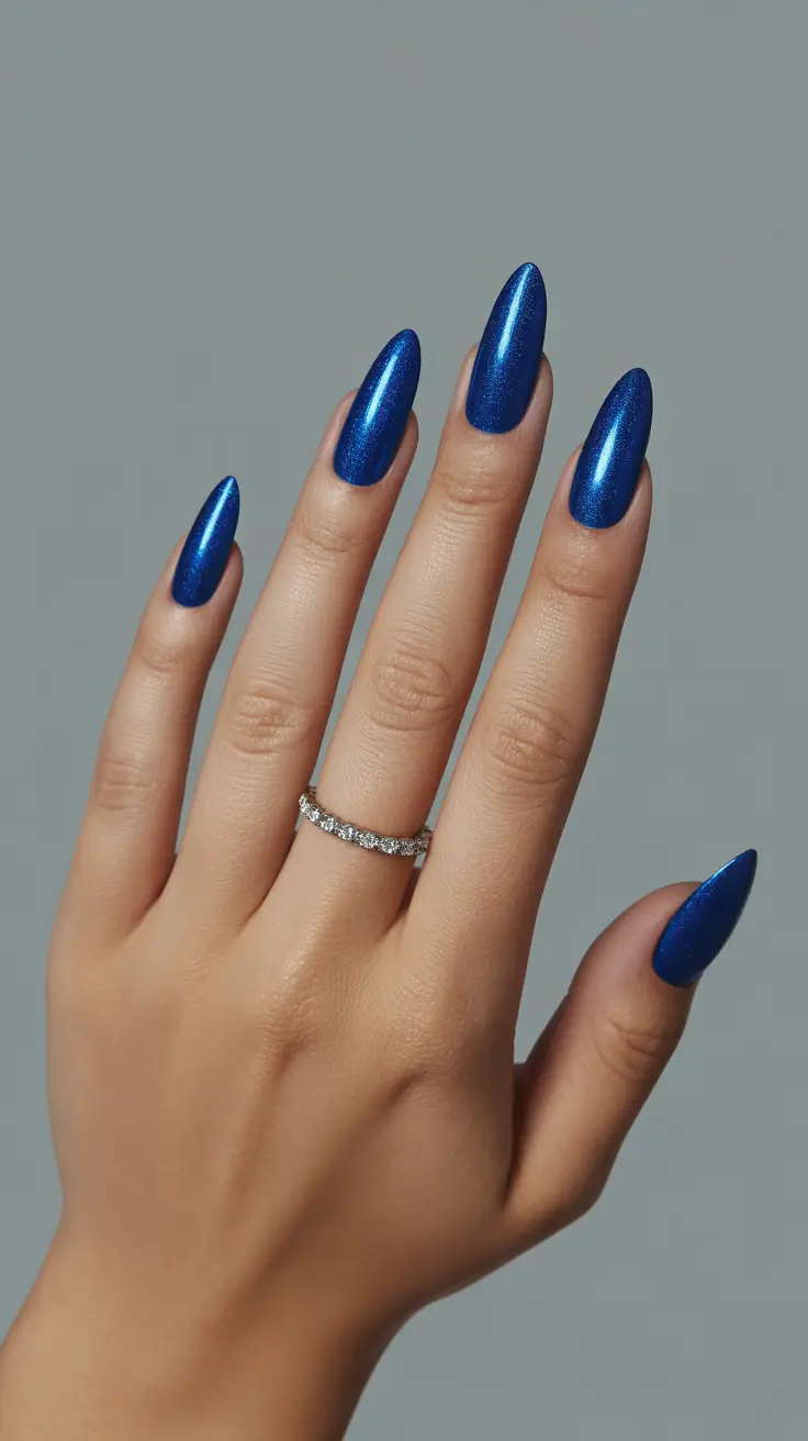 top spring nail colors 2026 Electric Cobalt Statement Solid