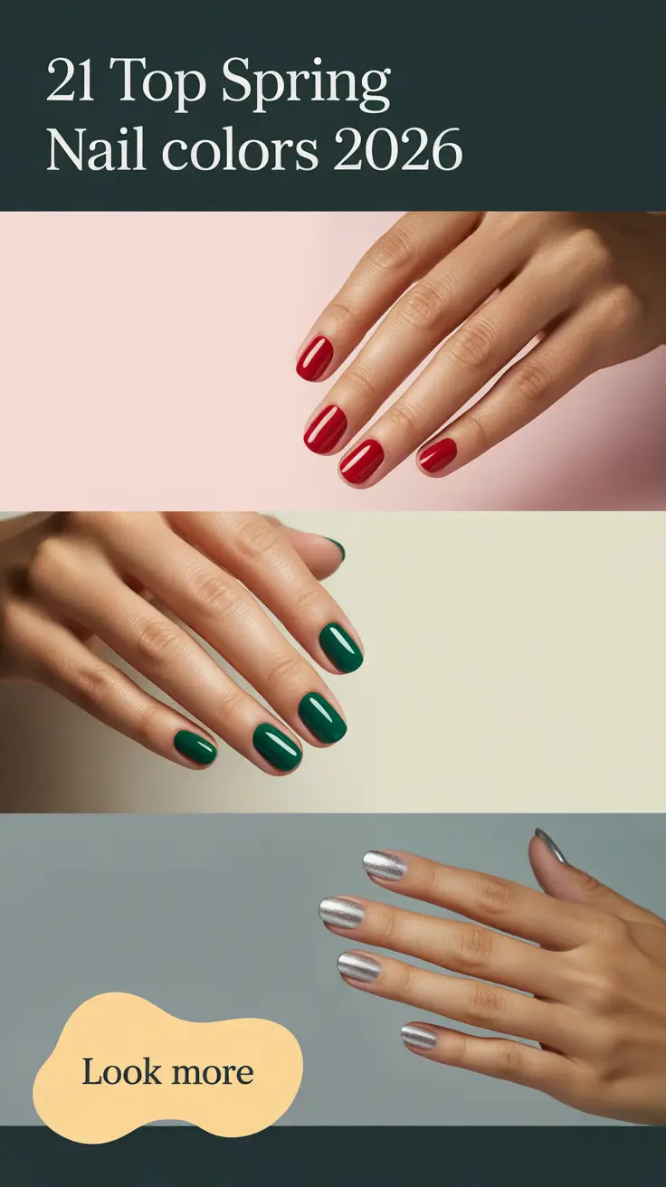 Top spring nail colors 2026: trendy pastel, bright and neutral manicure ideas
