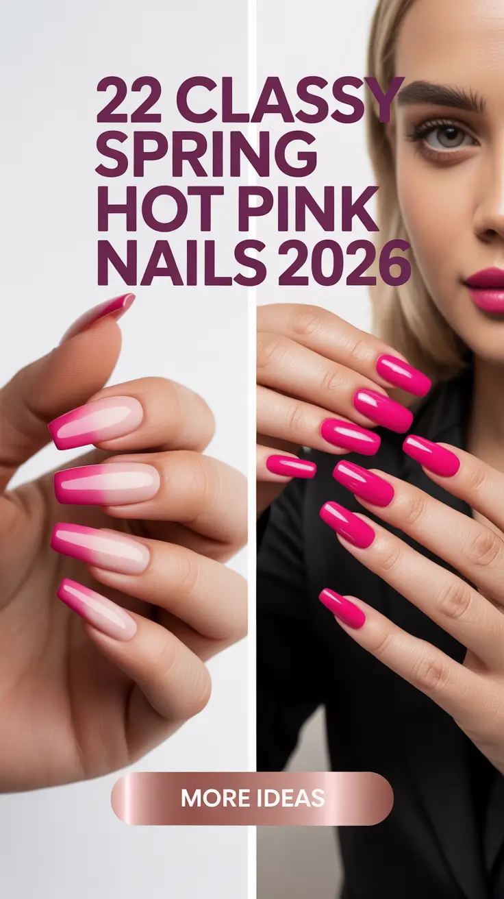 Classy Spring Hot Pink Nails 2026: Chic Designs and Fresh Ideas to Try This Season