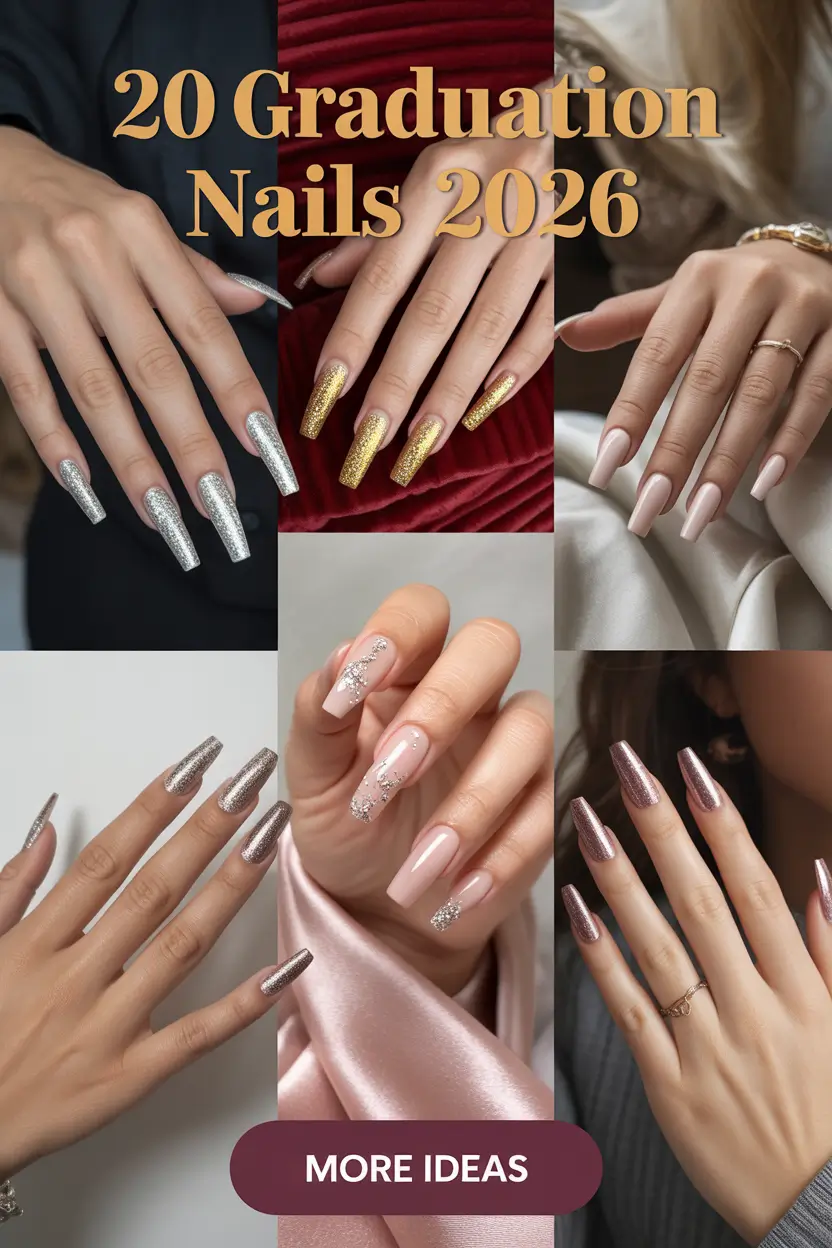 Graduation Nails Ideas 2026: Cute, Classy Almond & Simple Nail Designs for High School and College