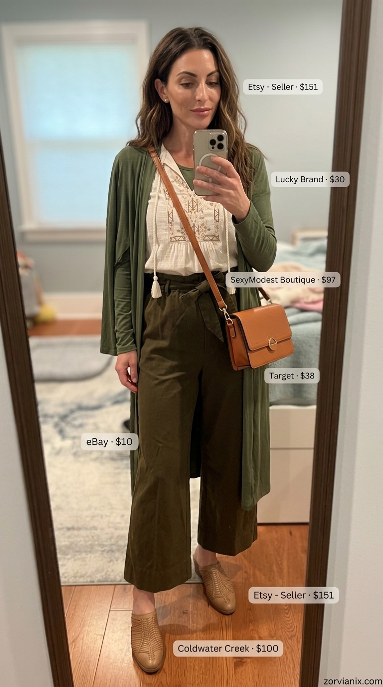 Modest Summer Outfits 2026: Vibrant Vacation Dress Modest summer outfits for women 2026: Coral midi dress, straw bag, espadrilles, turquoise bracelet, sunglasses.