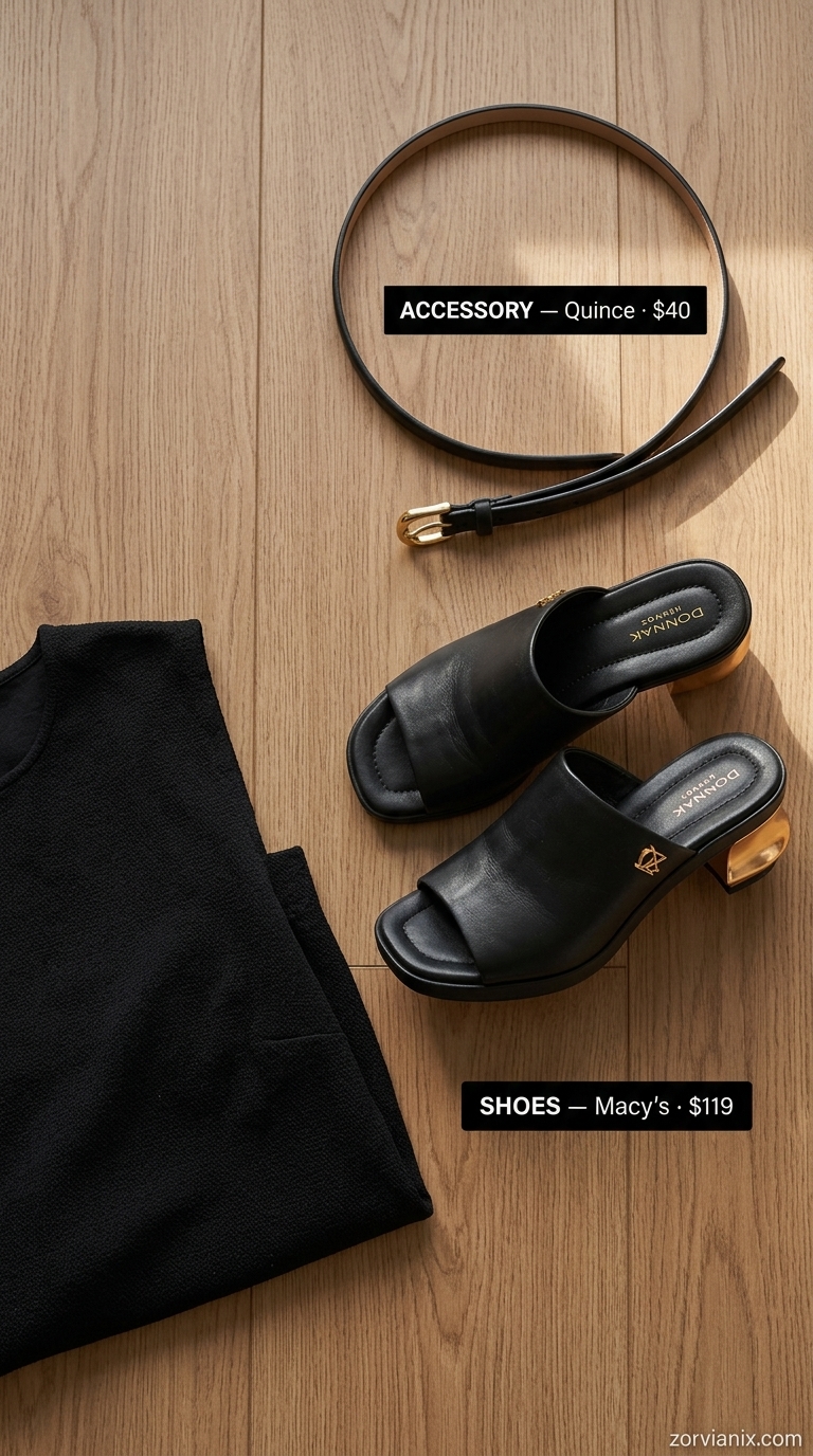 Plus size summer outfits for women 2026: Olive utility jumpsuit, black mules, gold hoops for a safari chic look.