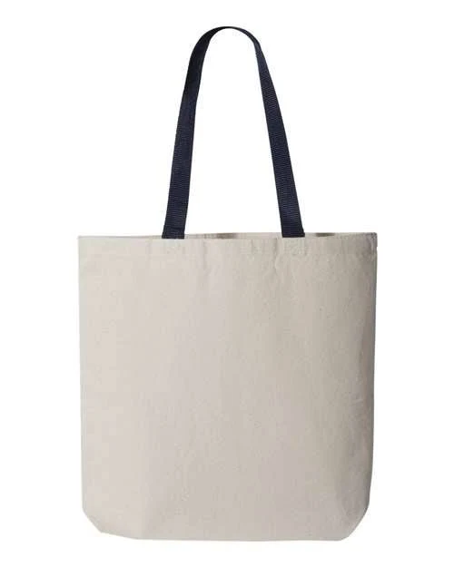 bag 11L Canvas Tote with Contrast-Color Handles - Q4400 Natural/ Navy / One Size Leatherwood Trading Post $14.45