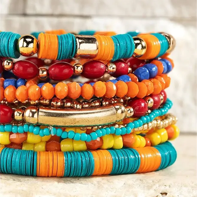 accessory 12-Set Multi Layered Beaded Bracelet GFlboutique1 $20