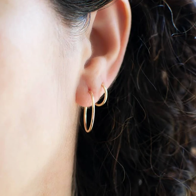 accessory 14K Gold Fill Hoops LEILA $36