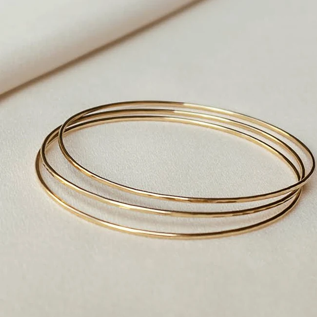 accessory 14K Gold Filled Hammered Gold Bangle Bracelet Etsy - LaurelElaineJewelry $120