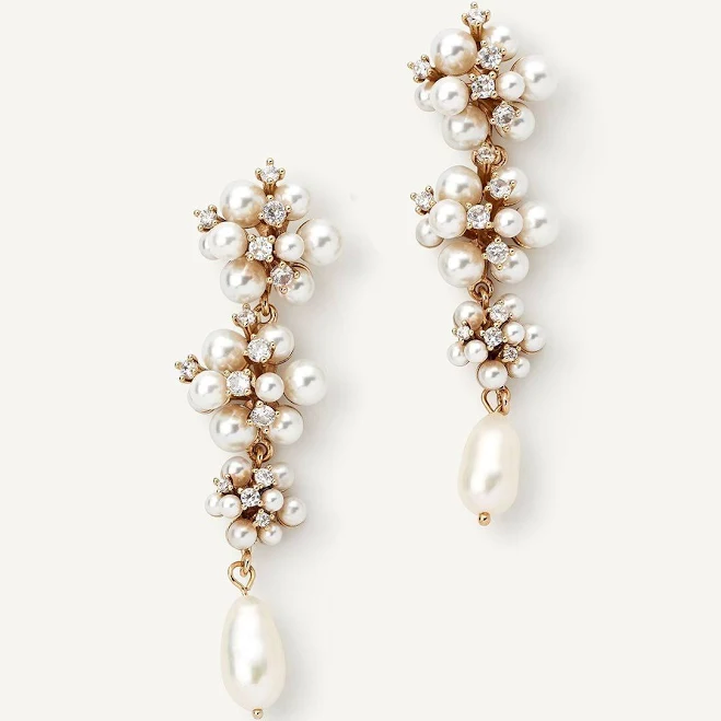 accessory 14K Gold Plated Blanchette Drop Earrings Olive & Piper $68