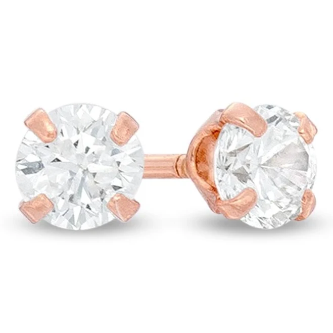 accessory 14K Rose Gold CZ Solitaire Stud Banter by Piercing Pagoda $70