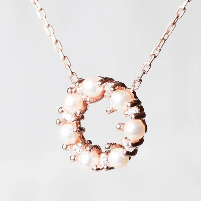 accessory 14K Rose Gold Pearl Necklace Etsy - AlyaPersonalized $362.88