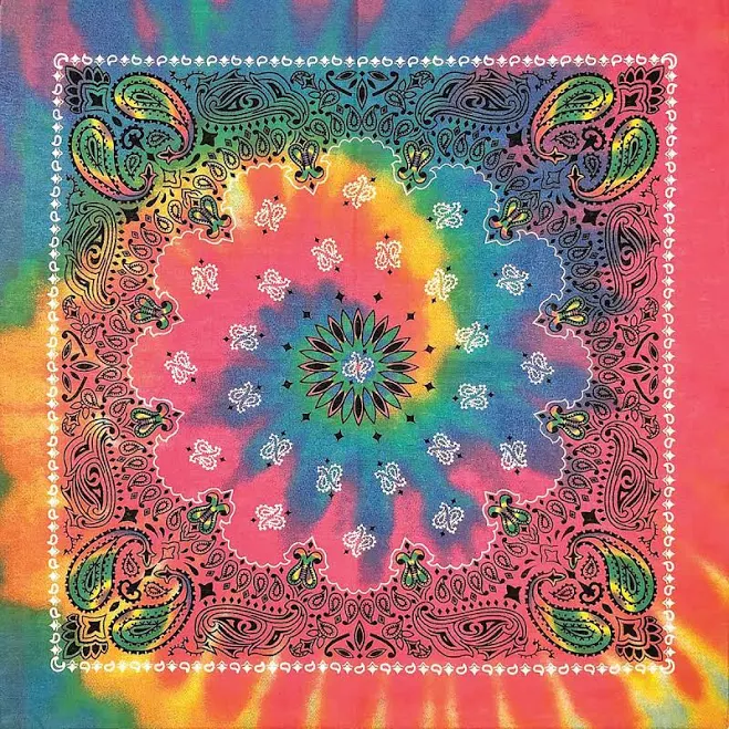 accessory 22" x 22" Tie Dye Paisley Bandana Blick Art Materials $2.49