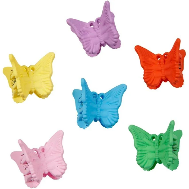 accessory 48 Pieces Butterfly Plastic Hair Clips Oriental Trading Company $8.79