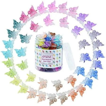 accessory 50 Pieces Butterfly Pastel Hair Clips Walmart - Bodu Llc $13.76