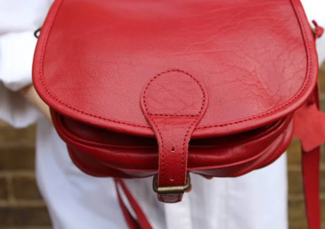 bag 70s Isabelle Saddle Bag with Brass Buckle Etsy - OdiLynch $84.66