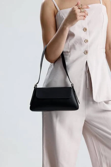 bag 90s Minimalist Vegan Leather Baguette Bag Etsy - Seller $40.5