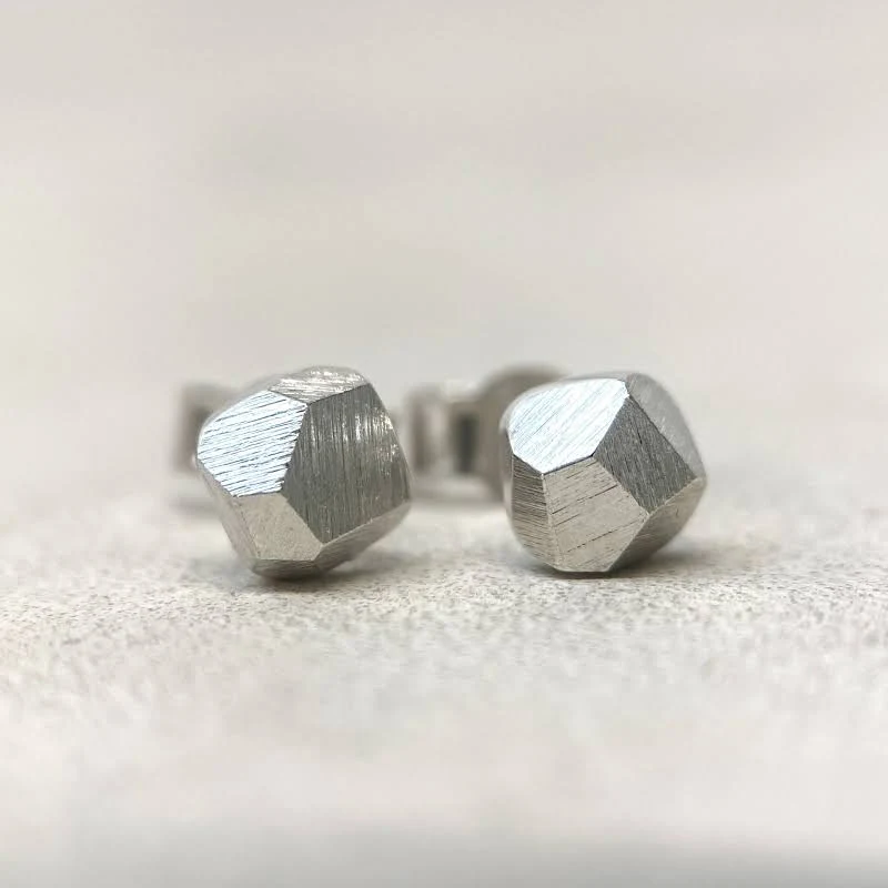 accessory 925 Sterling Silver Edgy Industrial Minimalist Stud Earrings Etsy - BurntOchre $45.5