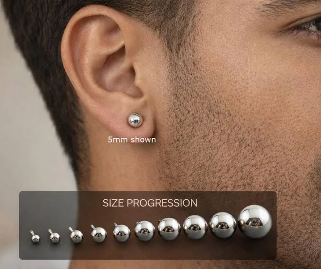 accessory 925 Sterling Silver Round Sphere Stud Earrings Etsy - RenegadeJewelryStore $11.25