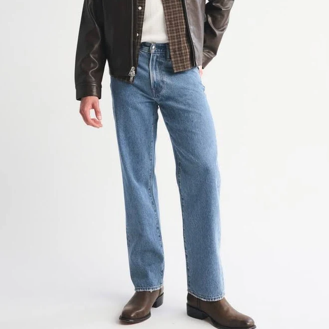 jeans Abercrombie & Fitch Men's Relaxed Straight Jeans Abercrombie & Fitch $49.99