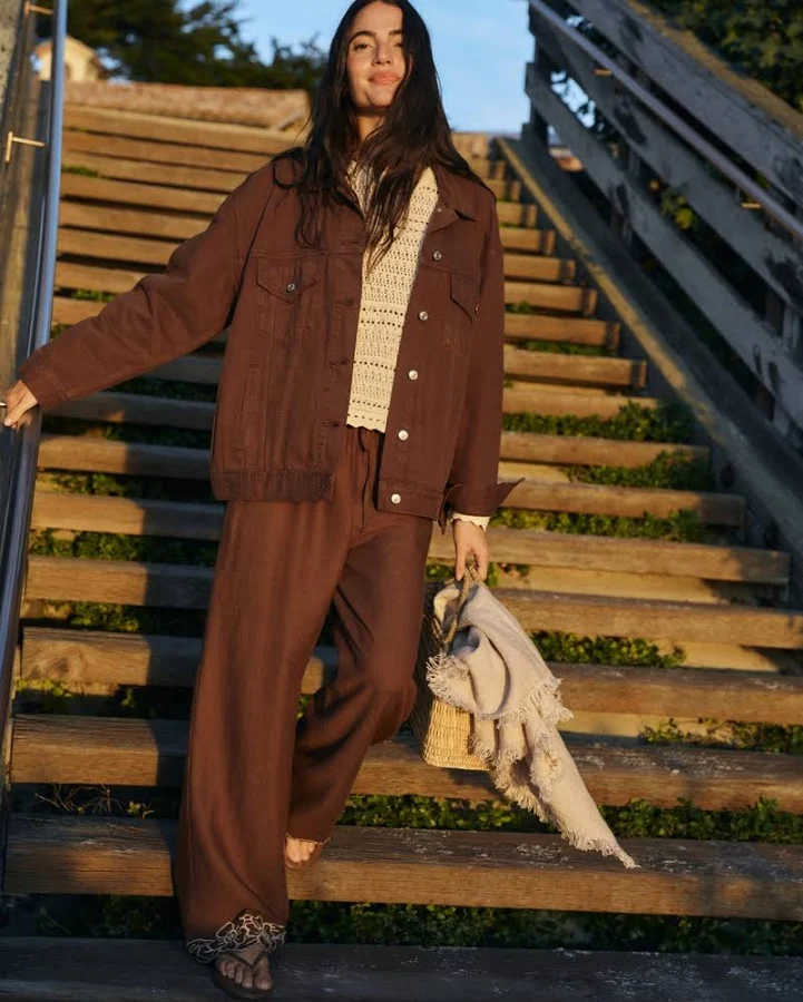 wide leg pants Abercrombie & Fitch Women's Linen-Blend Pull-On Pants Abercrombie & Fitch $80