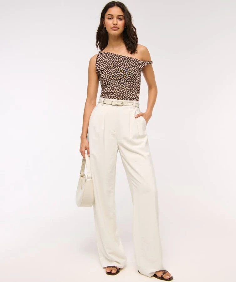 wide leg pants Abercrombie & Fitch Women's Sloane Crepe Tailored Wide Leg Pants Abercrombie & Fitch $39.99