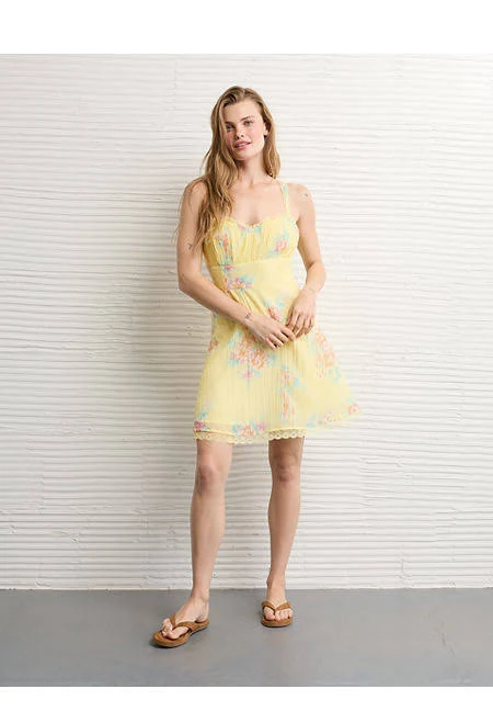 dress AE Ruched Tiered Mini Dress American Eagle Outfitters $56.97