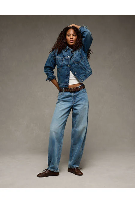 outerwear AE Swing Denim Jacket American Eagle Outfitters $84.95