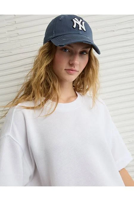 top AE Women's Boxy Short-Sleeve Sweatshirt American Eagle Outfitters $14.98