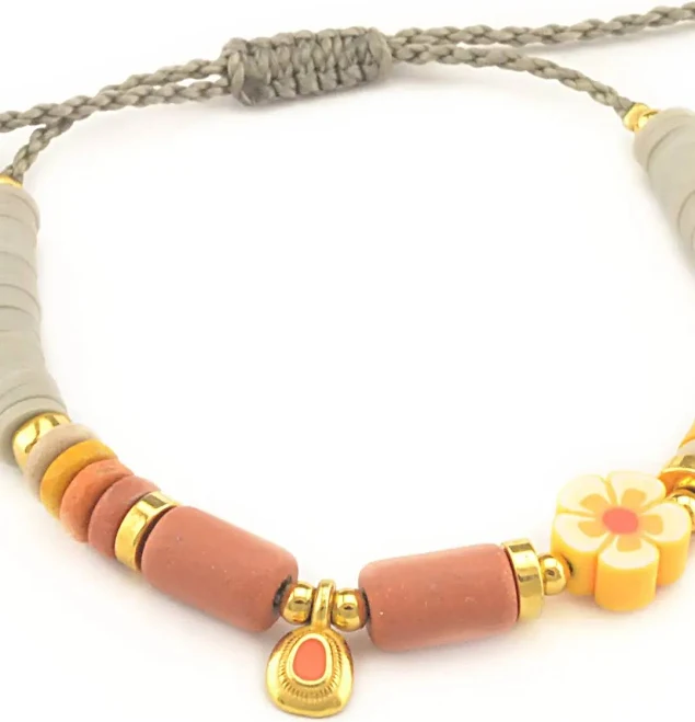 accessory Aesthetic Stacking Beaded Bracelet, Gift for Her, Fall Color jewelry, Earth Tones Set of 3 Bracelets for Women, Minimalist Matching Cuffs Ballwool $25