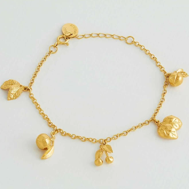 accessory Alex Monroe Fruit Medley Charm Bracelet Alex Monroe $325