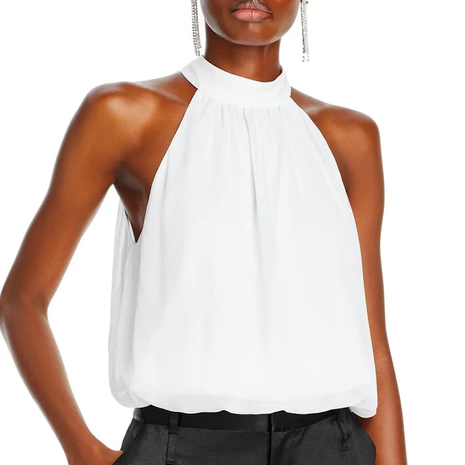 top Alice + Olivia Women's Maris Halter Neck Top Bloomingdale's $195