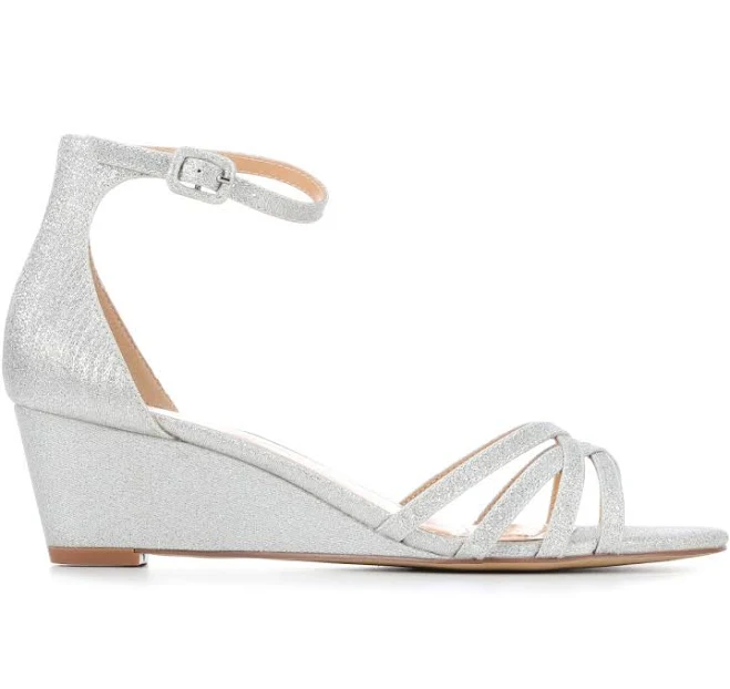 shoes American Glamour BadgleyM Women's Jemi Glitter Wedge Sandals Shoe Carnival $34.98