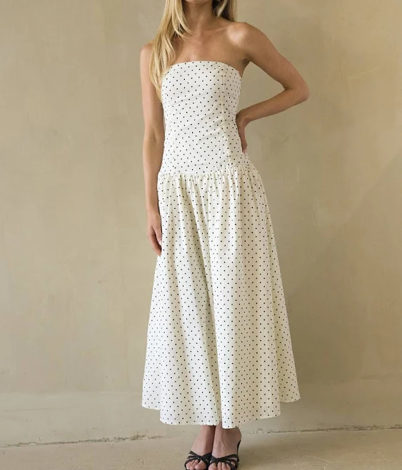 polka dots outfits American Threads Joey Polka Dot Midi Dress American Threads $98