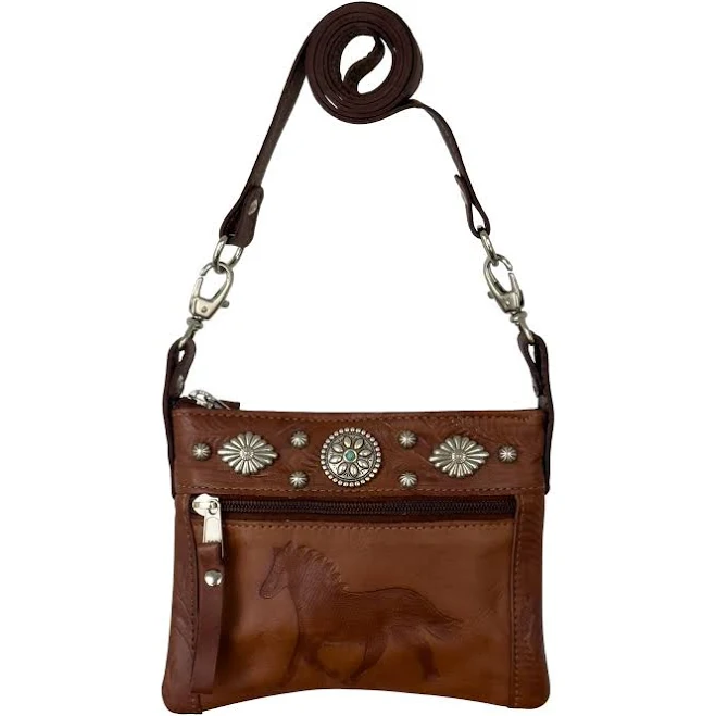 bag American West Women's Trail Rider Crossbody Bag with Detachable Stap Western Passion $92.99