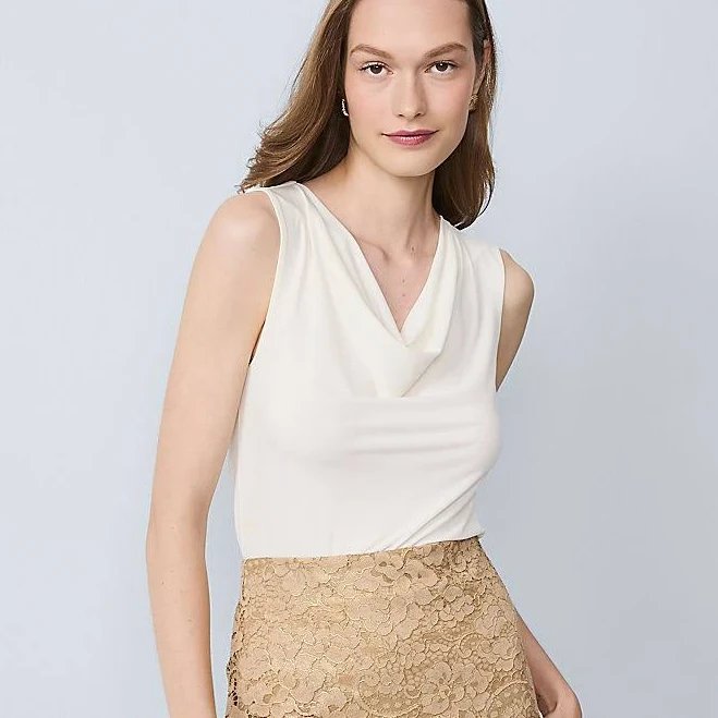 top Ann Taylor Women's Draped Cowl Neck Top Ann Taylor $22.49