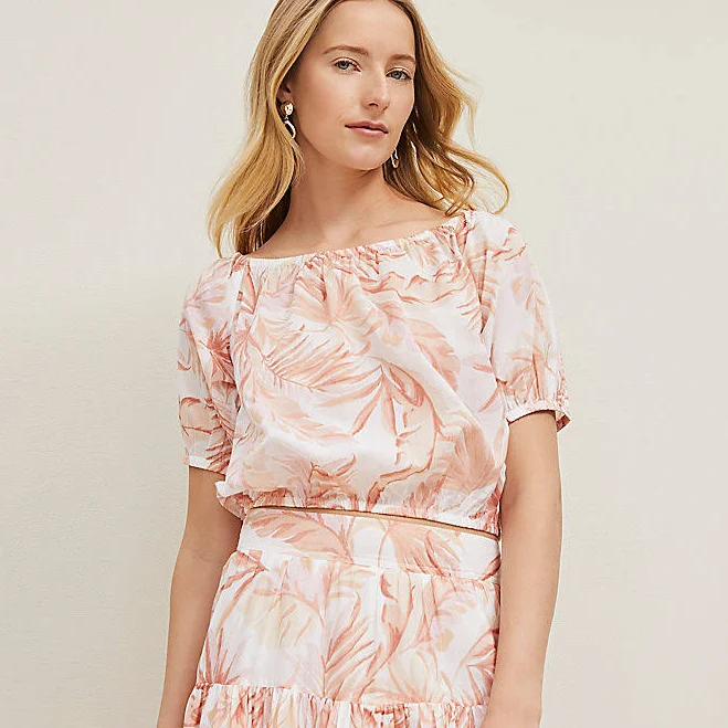 top Ann Taylor Women's Floral Bubble Hem Top Ann Taylor $32.44